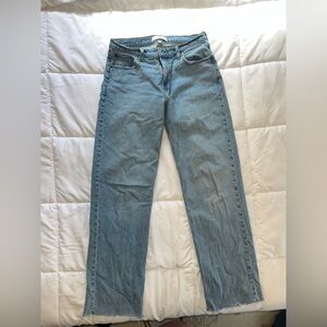Low Rise Abercrombie Light Wash Straight Leg Jeans